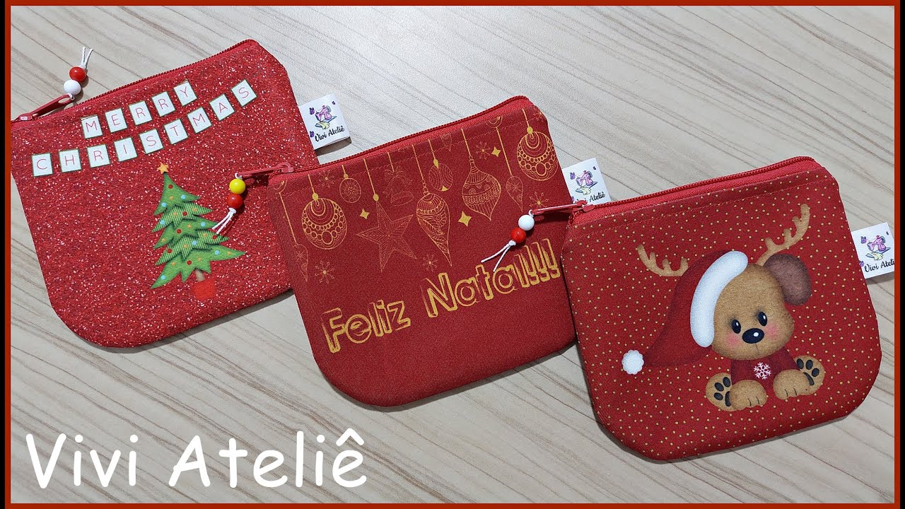 Porta Moedas F&aacute;cil | Especial de Natal | Passo a Passo | Vivi Ateli&ecirc;