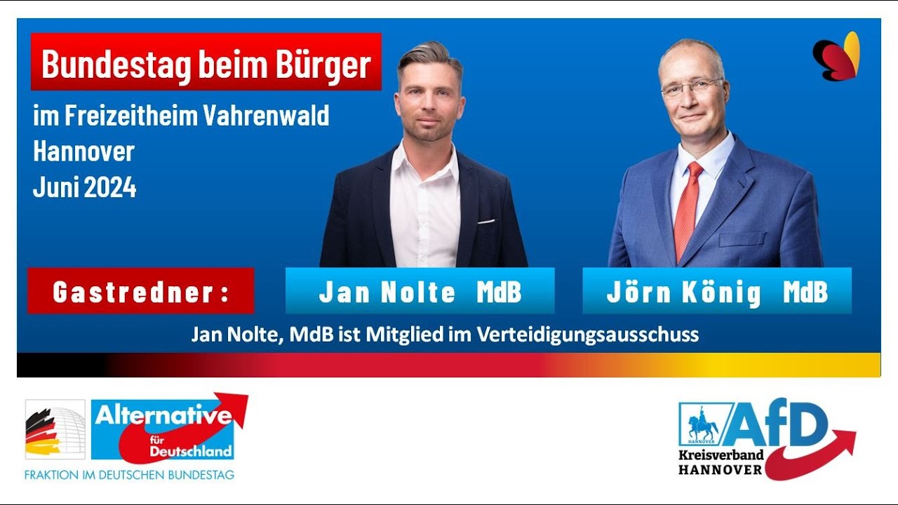 Jan Nolte MdB -  Veranstaltung in Hannover - Bundestag beim B&uuml;rger