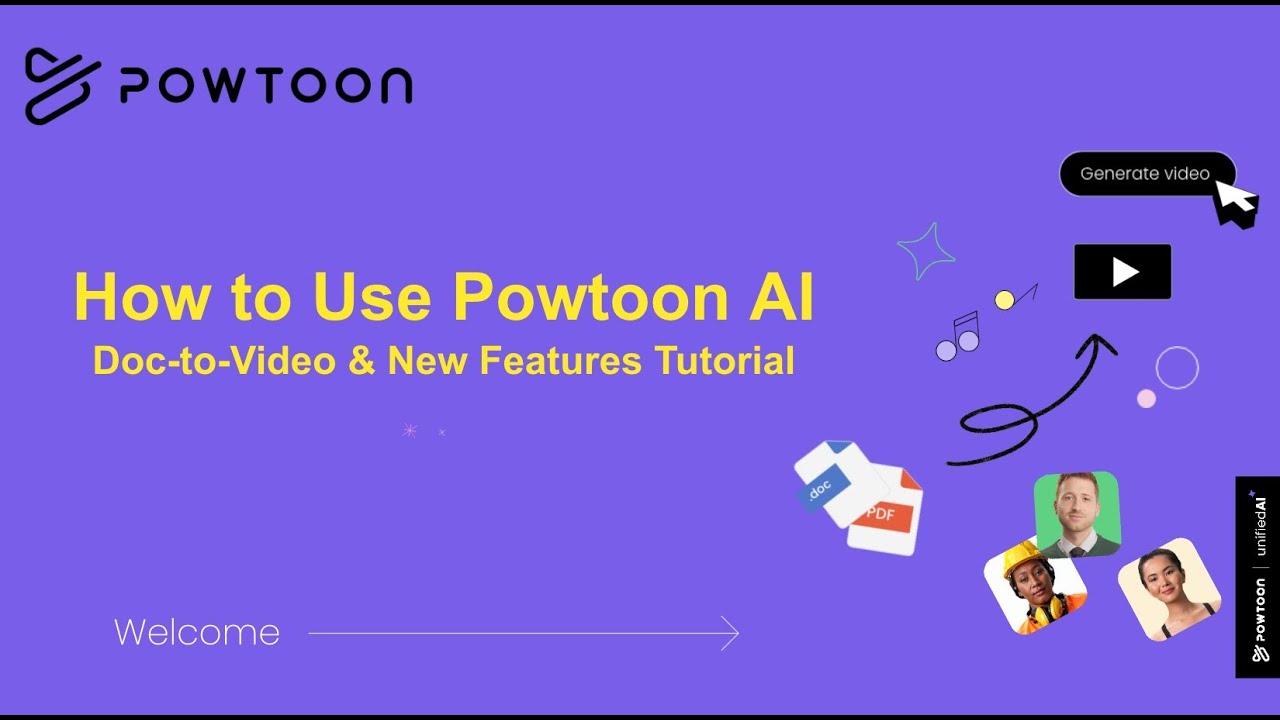 Как использовать Powtoon AI: видеоурок по преобразованию документов в видео и новым функциям.