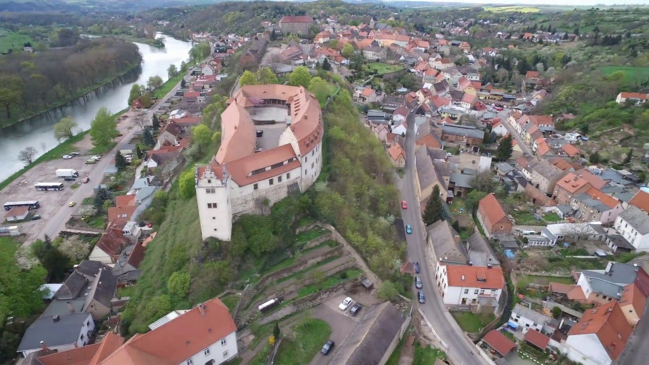 Wettin: Markt - Burg - Bismarckturm, DJI Inspire 1 in 4K UHD