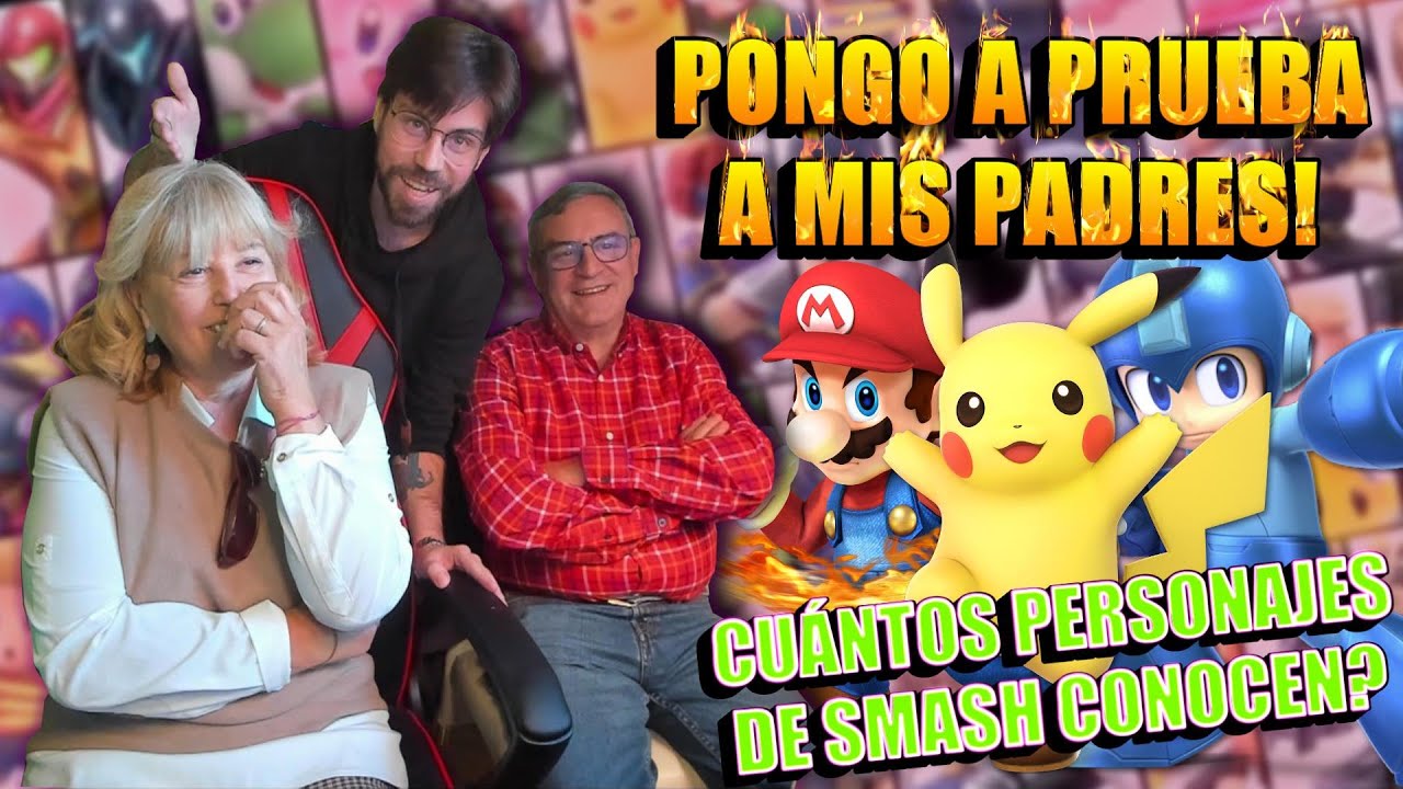 Pongo a Prueba a MIS PADRES!! ¿Cuántos Personajes de SMASH BROS CONOCEN? No estáis preparados!!