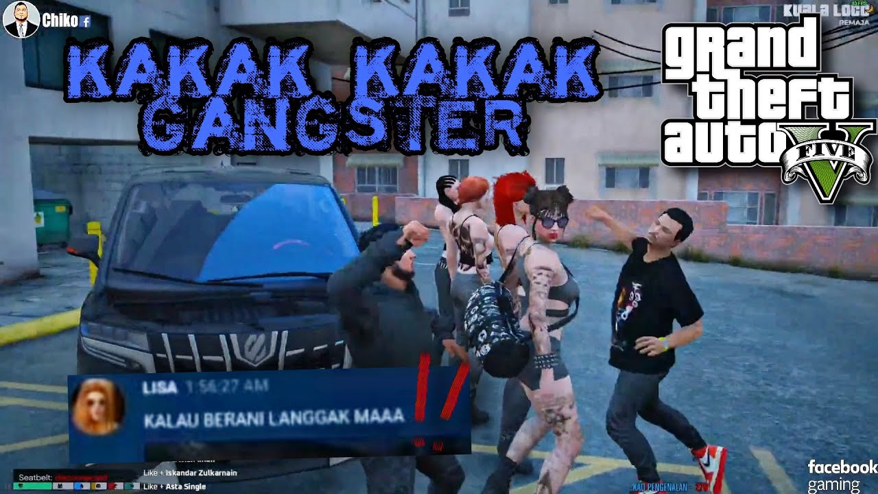 🔴 GTA V | Chiko Buat Kacau Geng Awek Gangster