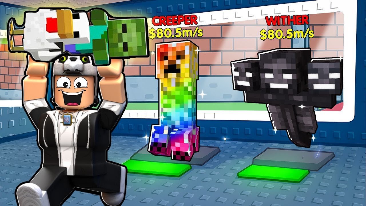 В Roblox я получил самое ценное в игре по краже мобов из Minecraft!