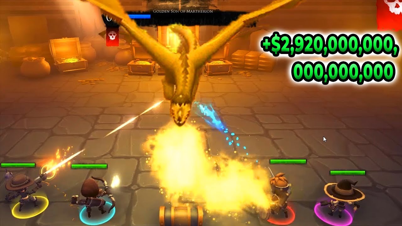 Making $2,920,000,000,000,000,000 By Killing Monsters Made Out Of Gold - Dungeon Clicker