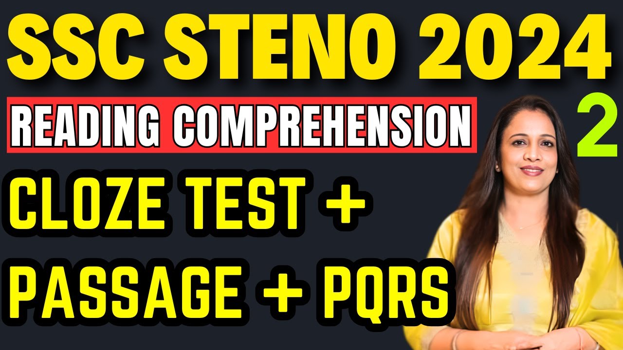 Target Batch:- STENO 2024 | Part - 2 | Cloze Test + Passage + PQRS | Free Batch | By Rani Ma'am