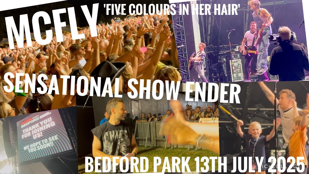 Five Colours In Her Hair. McFly Final Song with Thank You and Farewells Bedford Park 13/07/2025
