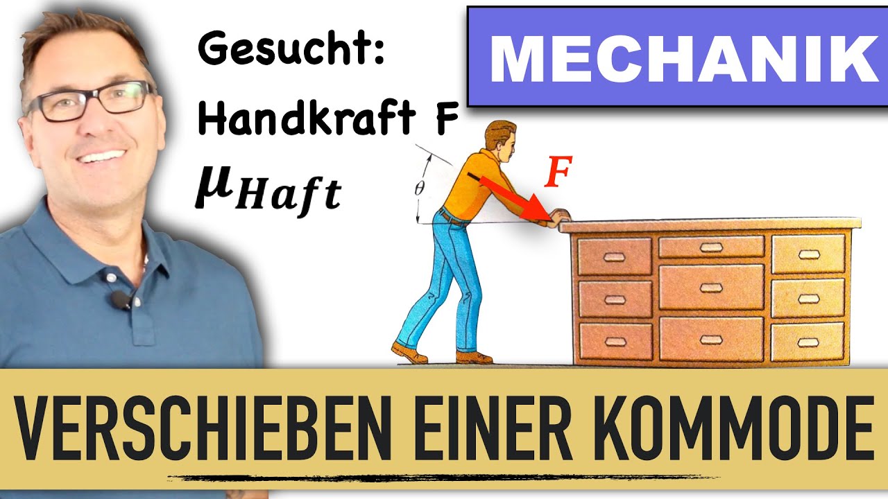 Haftreibung | Gleitreibung | Verschiebekraft | Reibungszahl | Verschieben einer Kommode
