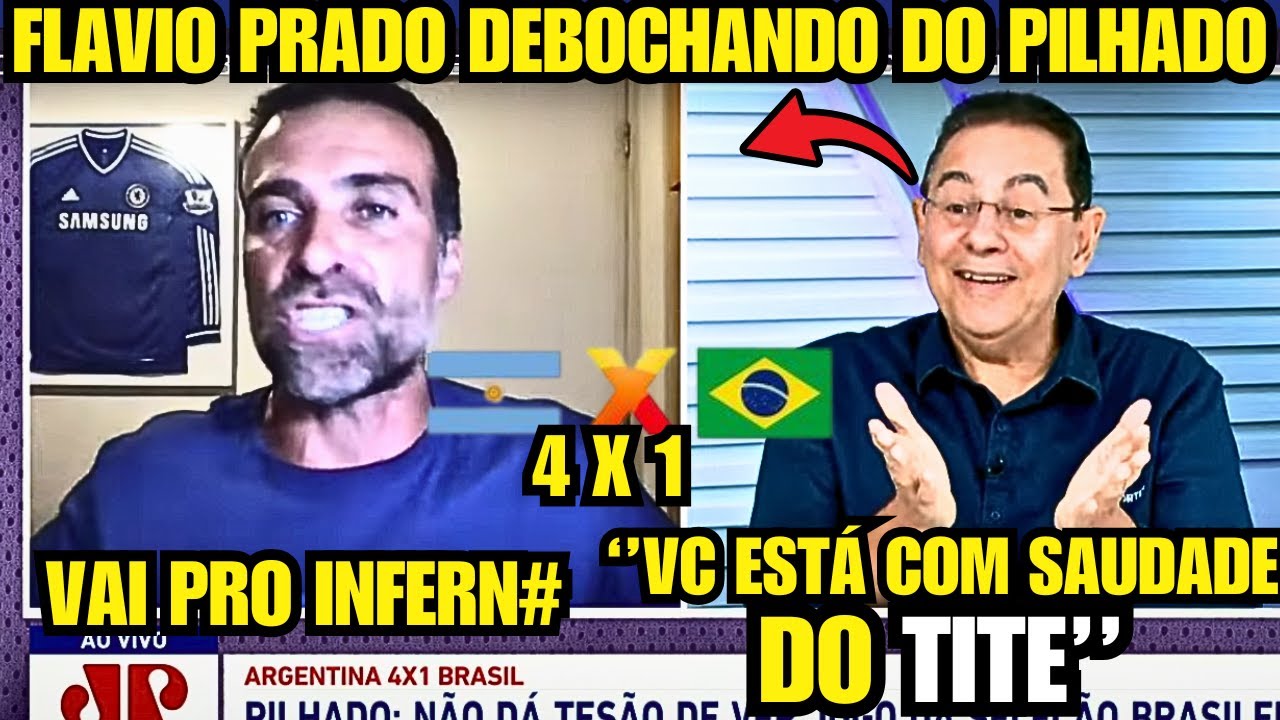 TRETA ! PERDEU A LINHA ! FLAVIO IRRITA PILHADO  APÓS GOLEADA DA ARGENTINA 4X1 BRASIL
