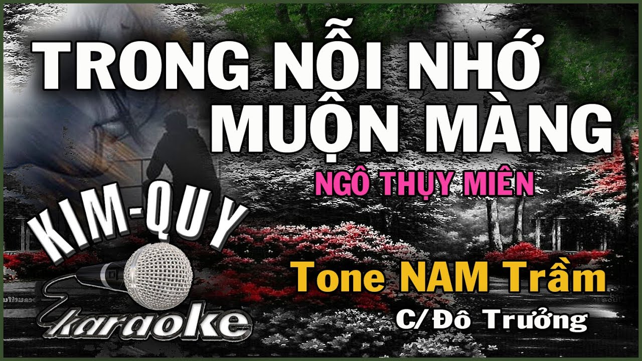 KARAOKE Trong Nỗi Nhớ Muộn Màng - Ngô Thụy Miên - Tone NAM Trầm ( C/Đô Trưởng )