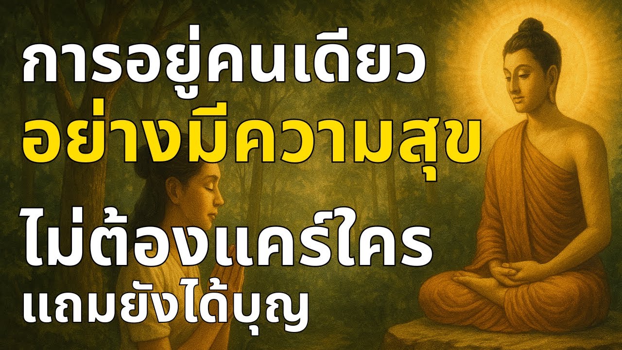 การอยู่คนเดียว อย่างมีความสุข ไม่ต้องแคร์ใคร แถมยังได้บุญ #ธรรมะสอนใจ #ข้อคิดชีวิต