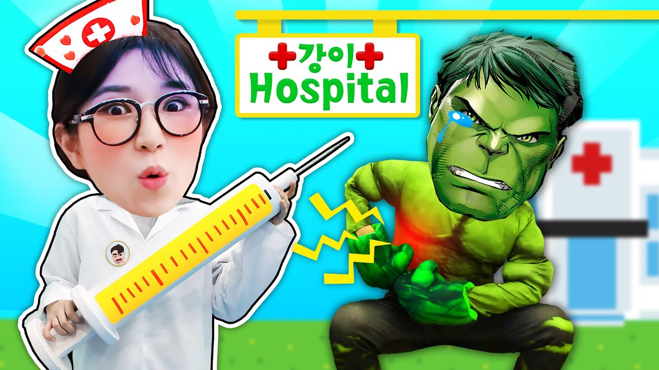 Superheroes Hospital!!! Doctor Pretend play│슈퍼히어로 안전수칙 병원놀이│럭키강이 LuckyKangi