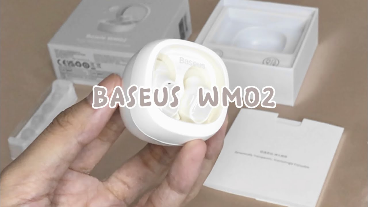 unboxing BASEUS WM02 Wireless Earphones | Beige | best budget earphones