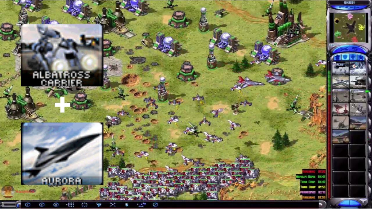 Red Alert 2 Reborn Mod | Allied | Midway Lagoon (5) Map | ALBATROSS CARRIER + AURORA