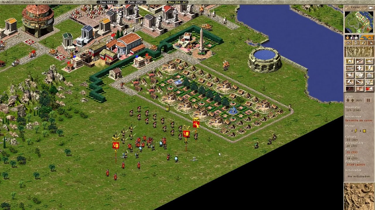 Caesar 3 - Misión 4 (Militar) - Mod: Augustus 4.0 - Español sin comentarios.
