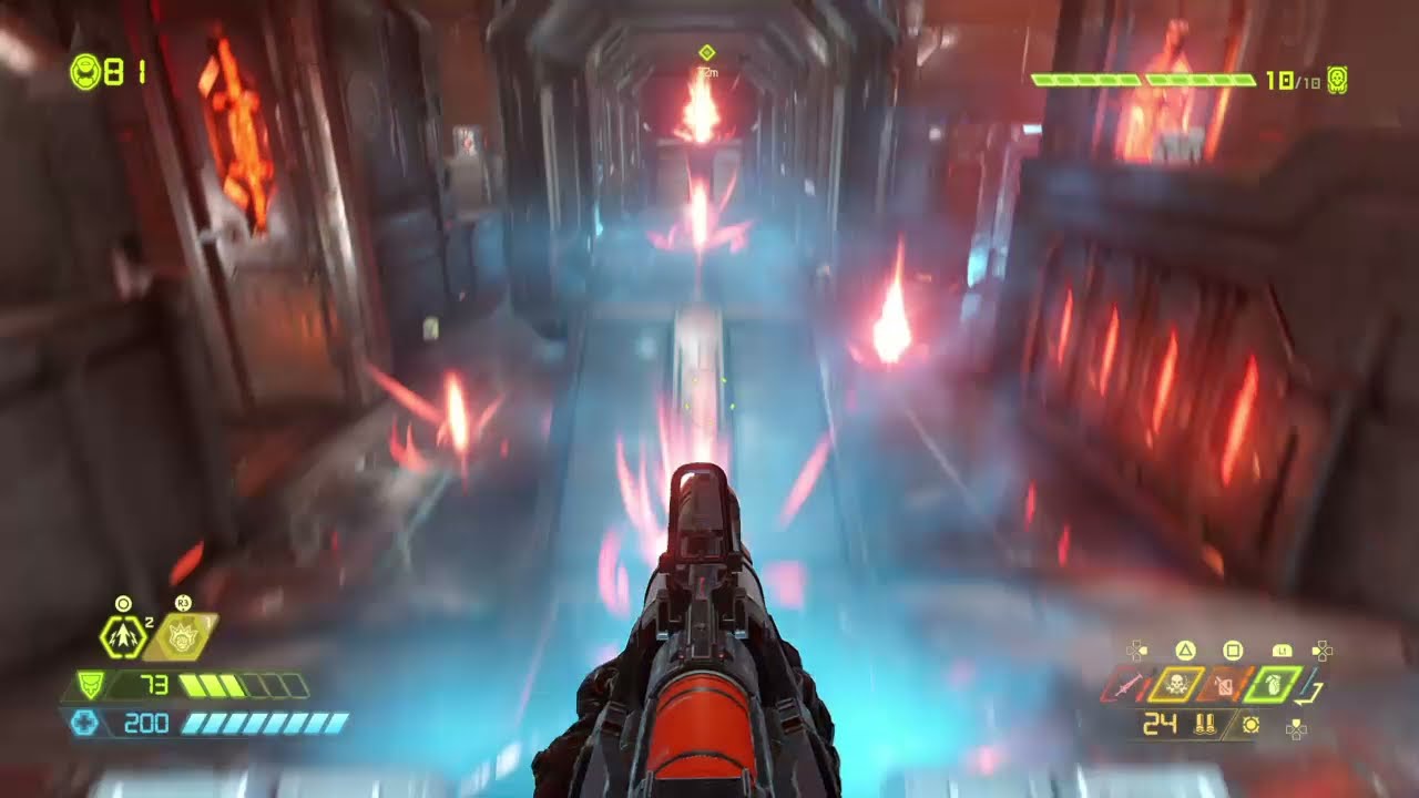 Doom Eternal - chainsawing the first Pinkie