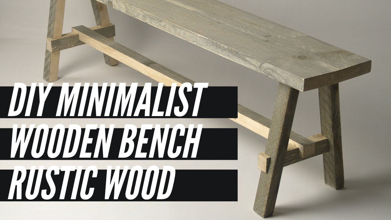Rustic Bench made out of Reclaimed Wood | Scaffolding board woodworking project