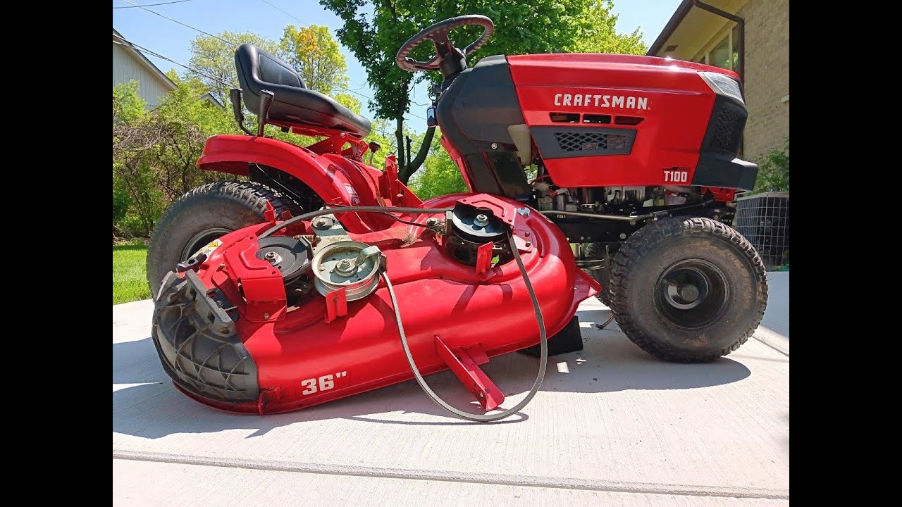 Deck Removal of Tractor Lawn Mower in 3 Minutes / 