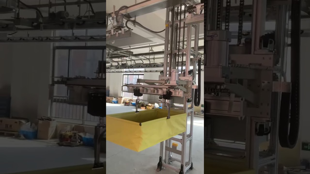 Trolley Vertical Lifter #oht #verticalautomatedwarehouse #verticallifter #conveyorsystem