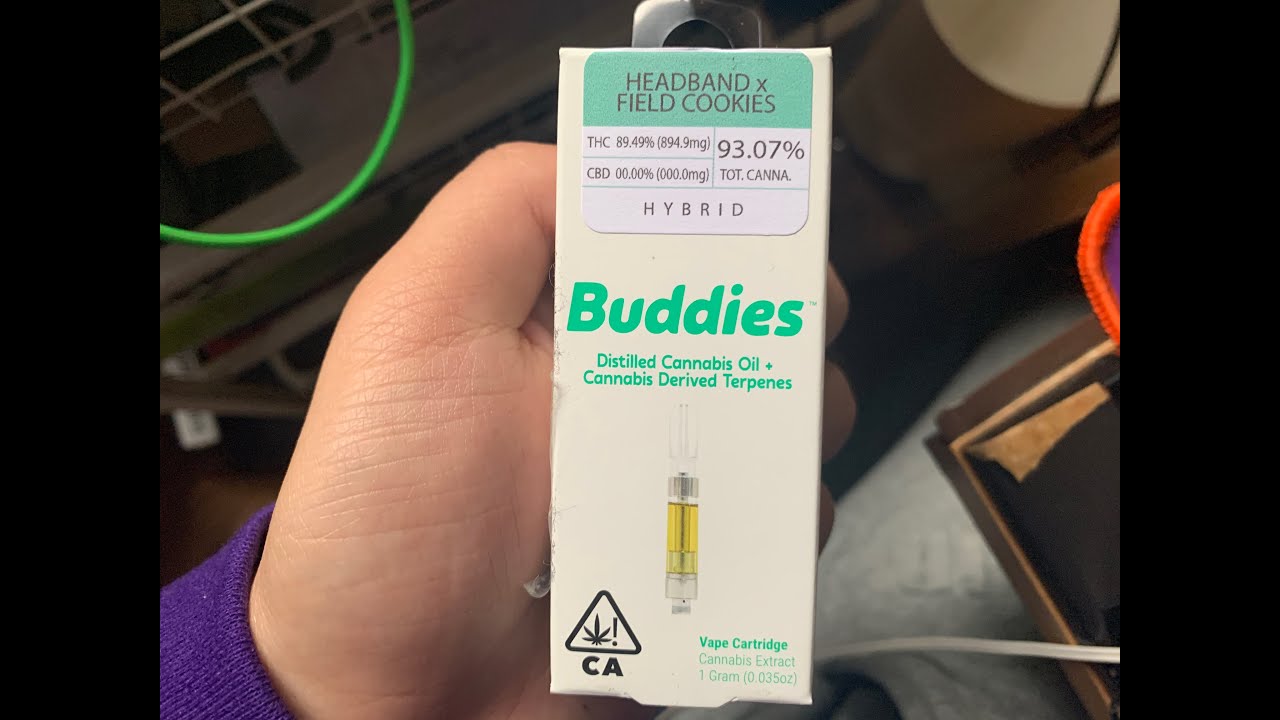 Buddies CDT Headband x Field Cookies | Buddies Distillate With Cannabis Derived Terpenes Cart Review