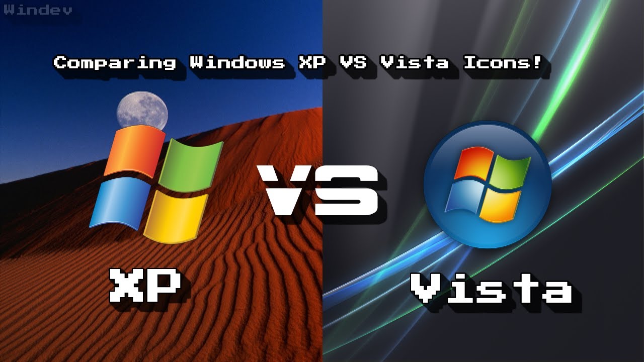 Comparing Windows XP VS Windows Vista Icons!