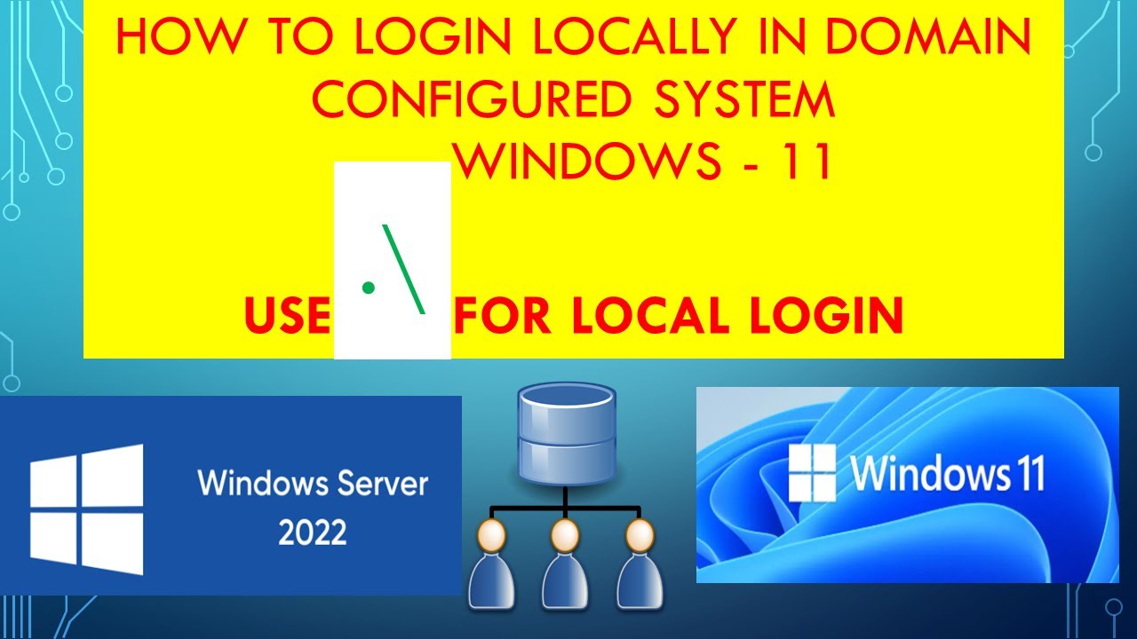 How to login with local account in domain computer |