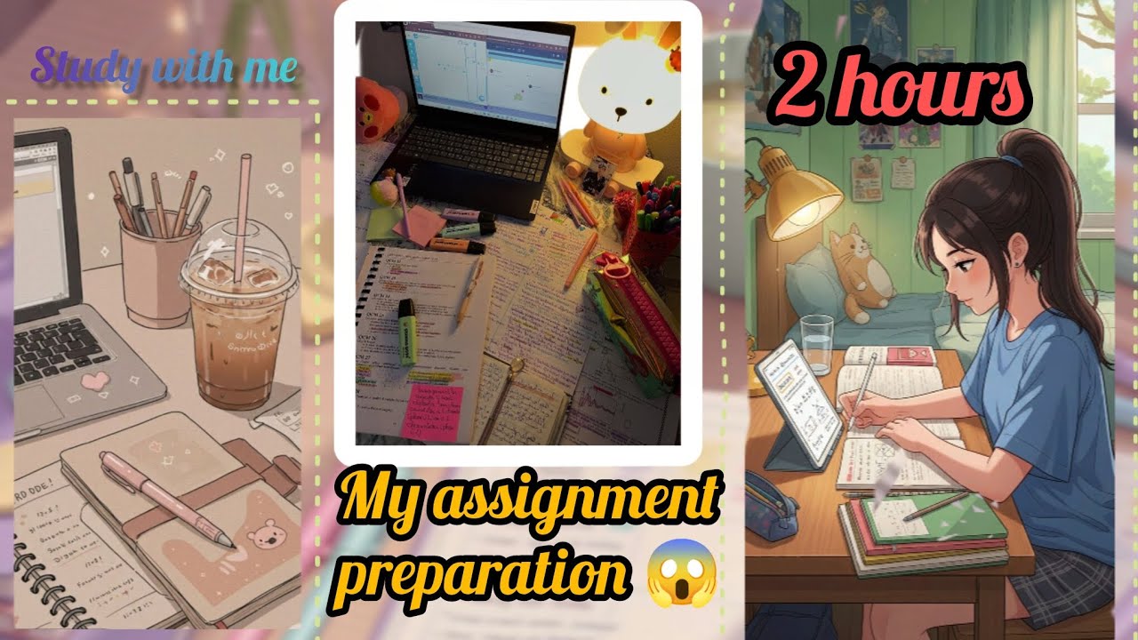 Study with me 🤫😱 my first assignment preparation 📖📝📑📚 #shortvideo #study #mansivlogs