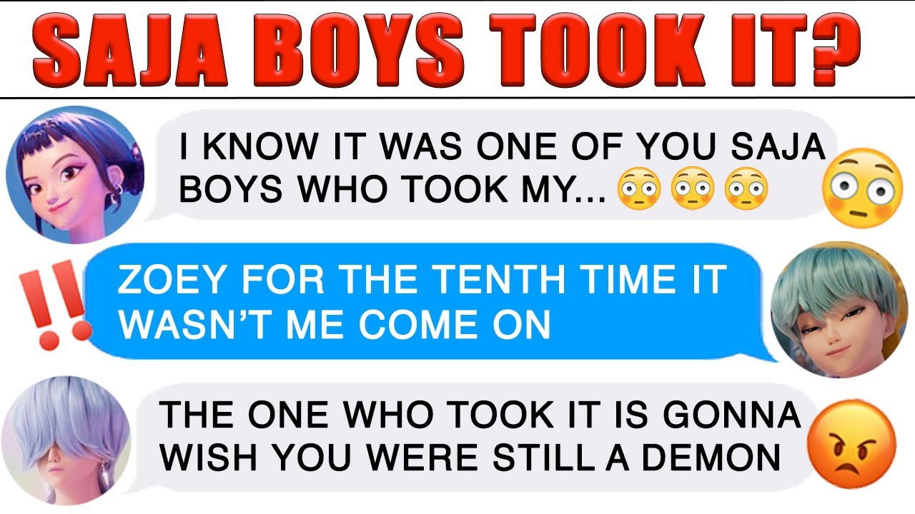 Saja Boys Stole Zoey's WHAT?? 😳 KPOP Demon Hunters || Saja Boys ft Huntrix || KDH Texting Story