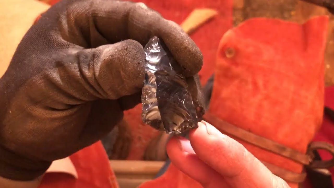Clovis attempt on Obsidian point