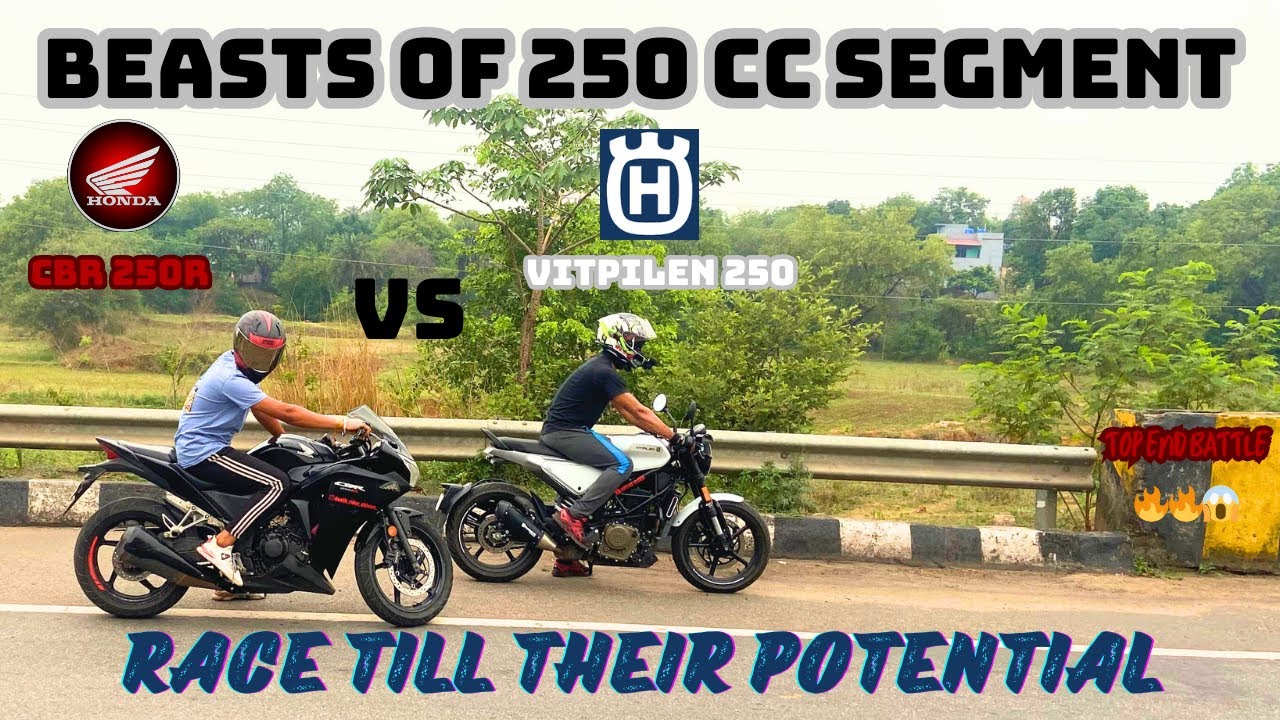 HONDA CBR 250R VS HUSQVARNA VITPILEN 250 DRAG RACE || RACE TILL THEIR POTENTIAL🔥🔥