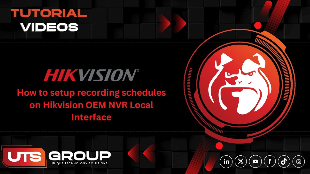 How to setup recording schedules on Hikvision OEM NVR Local Interface