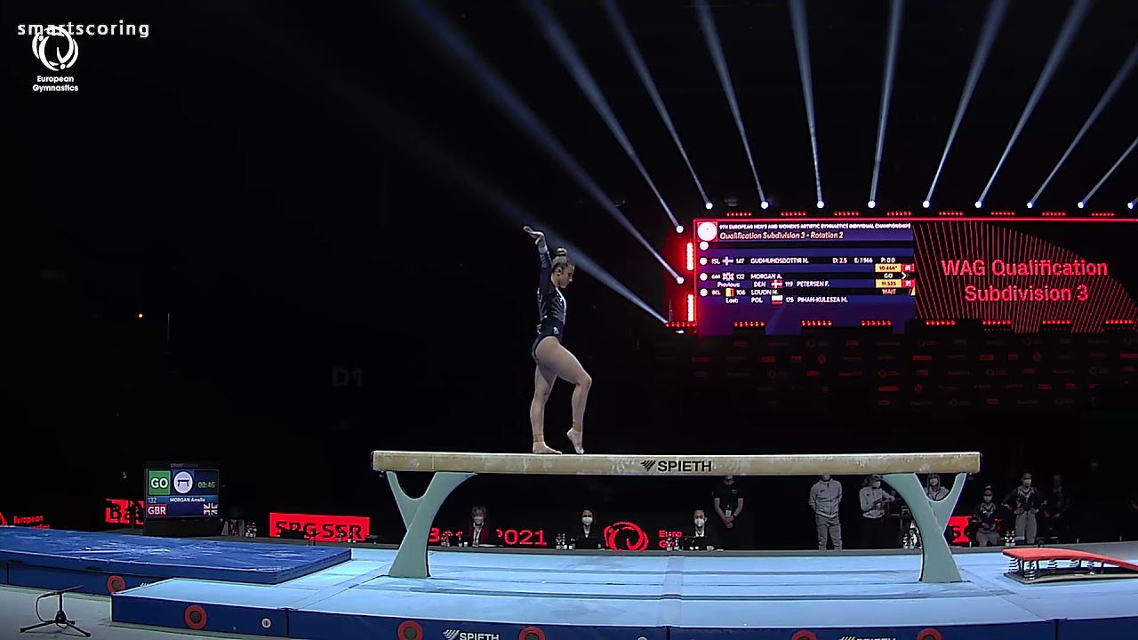 Amelie MORGAN (GBR) - 2021 Artistic Europeans - Qualification beam