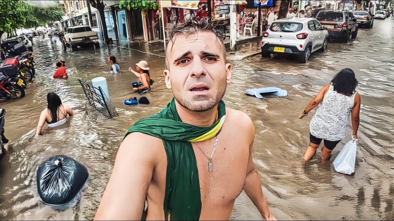BLOCAT pe străzile inundate din CARAIBE: Așa arată un dezastru natural într-o țară bananieră!