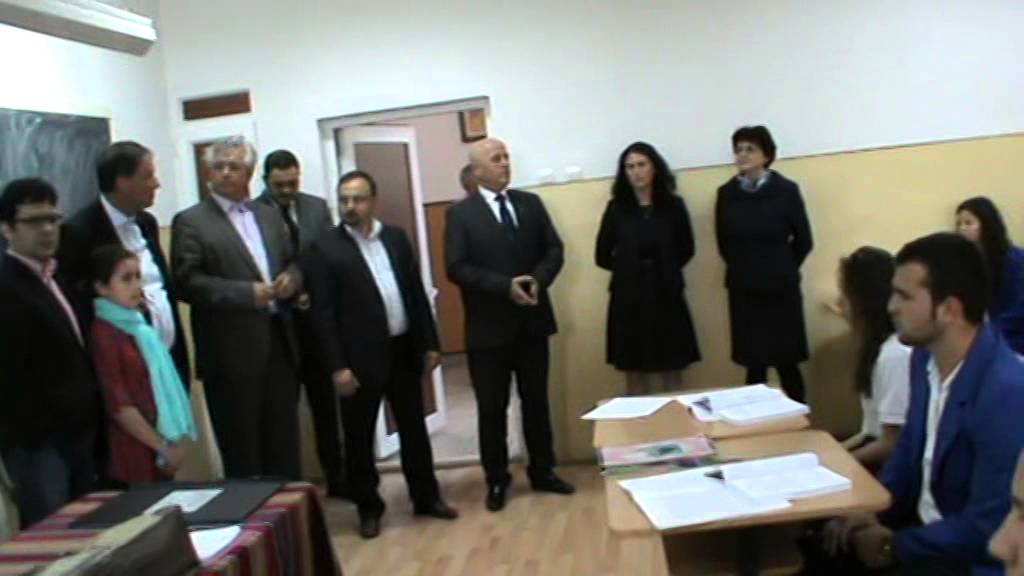Vizita d-lui Remus Pricopie,ministrul Educației la Liceul "Gh. M. Murgoci", Măcin