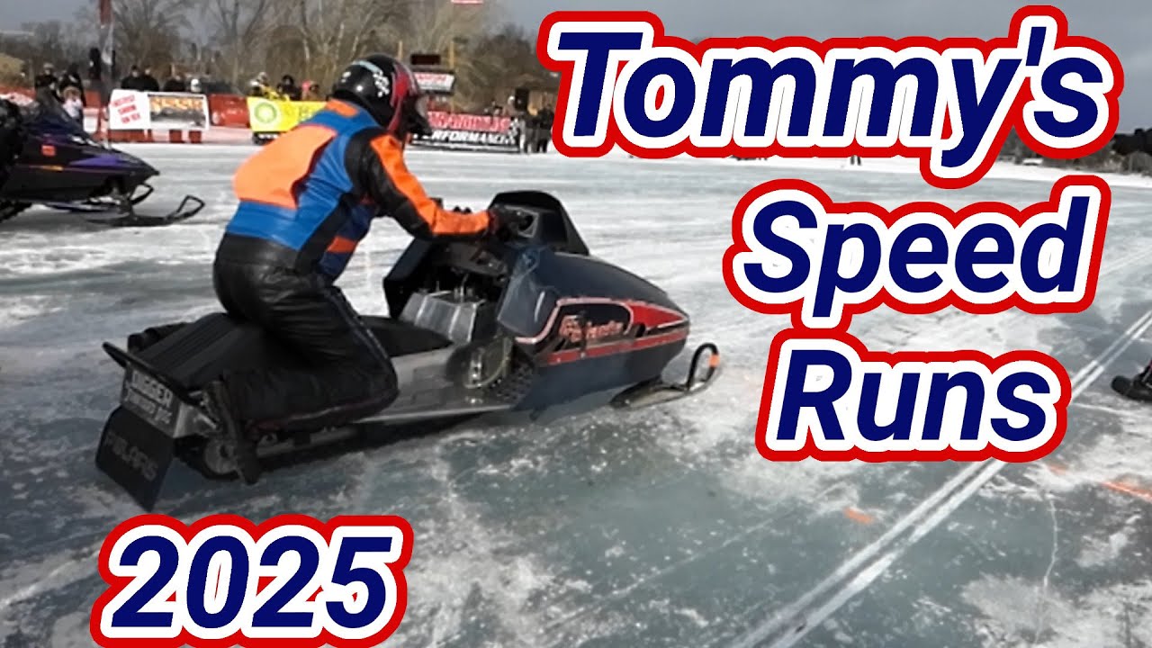 Tommy's Speed Runs 2025. Vintage Polaris Race Snowmobile!