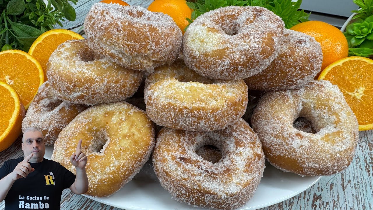 🍊 Rosquillas de Naranja 🍊 EXTRA ESPONJOSAS | Receta Fácil y Rápida 🍊⭐️¡¡ ROSCAS🍊