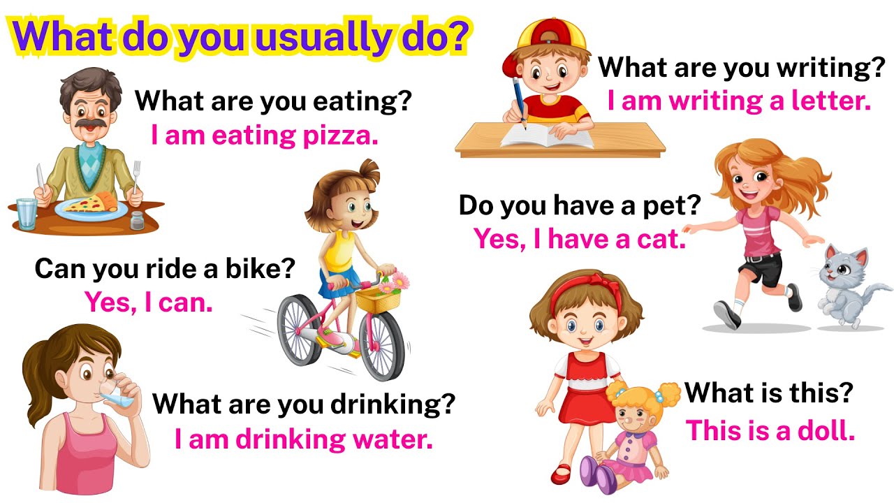 What Do You Usually Do? | Action Verbs for Beginners | Speak English with Kids | Action Verbs