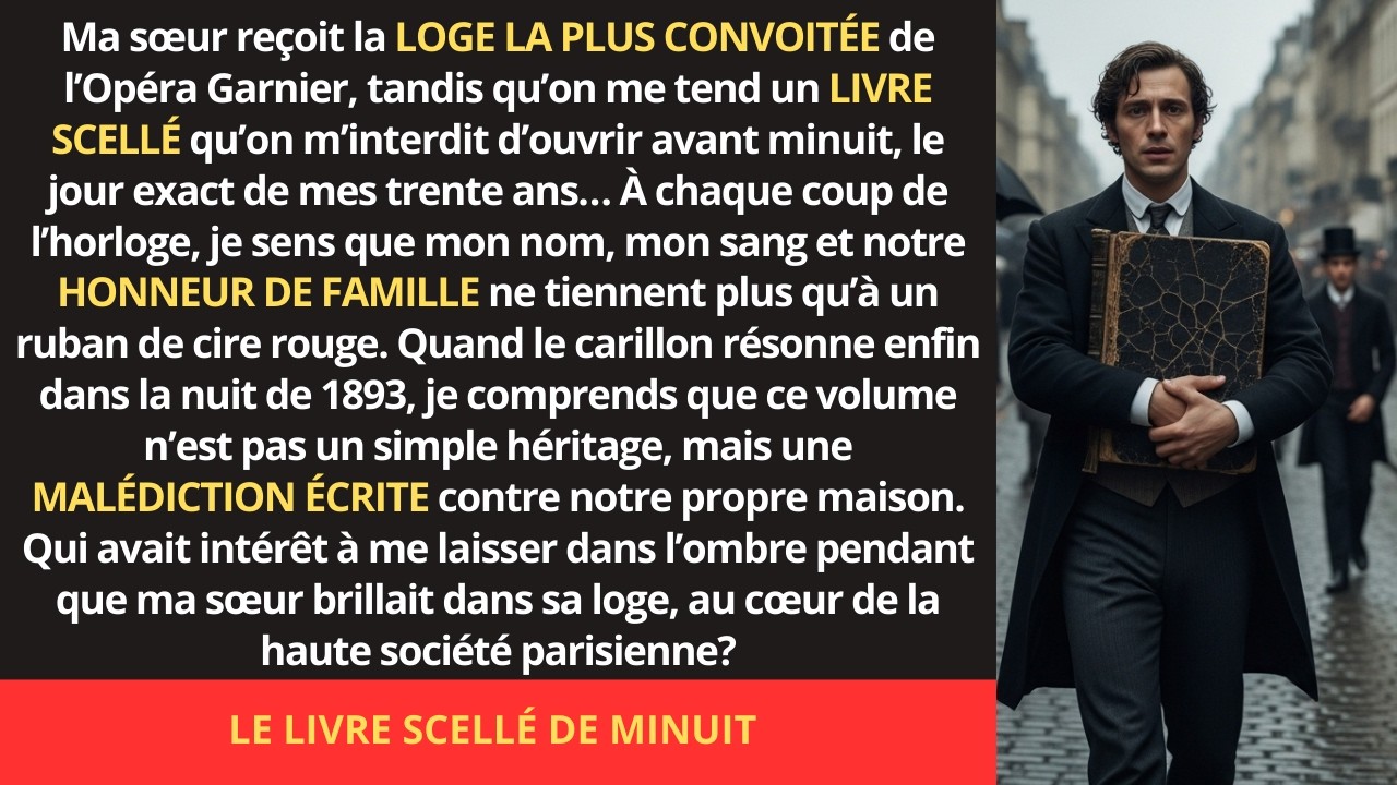 Ma sœur obtint une loge à l’Opéra, on me confia un livre scellé — jusqu’à ce que minuit sonne