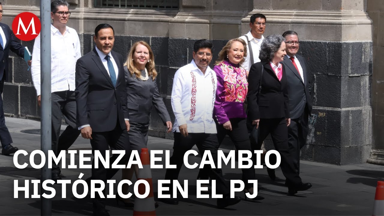 Llegan nuevos ministros de la SCJN a Palacio Nacional para primer informe de gobierno de Sheinbaum