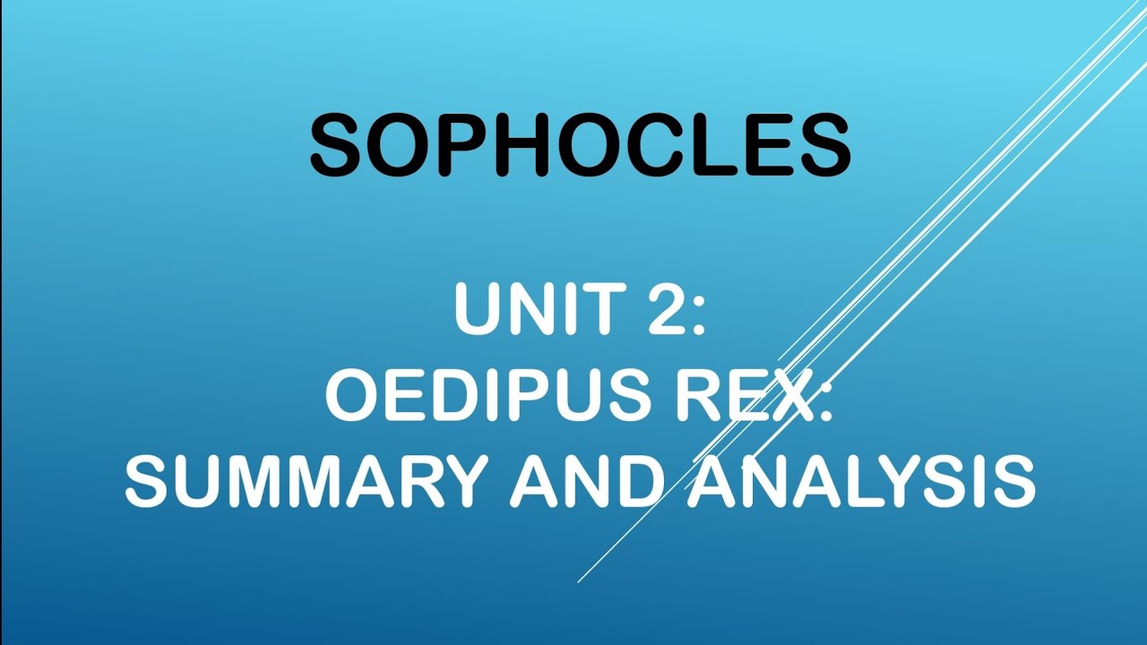 BAEGH| BEGC-102|Block 2|Unit 2|SOPHOCLES:Oedipus Rex| Summary and Analysis| #history #bachelordegree