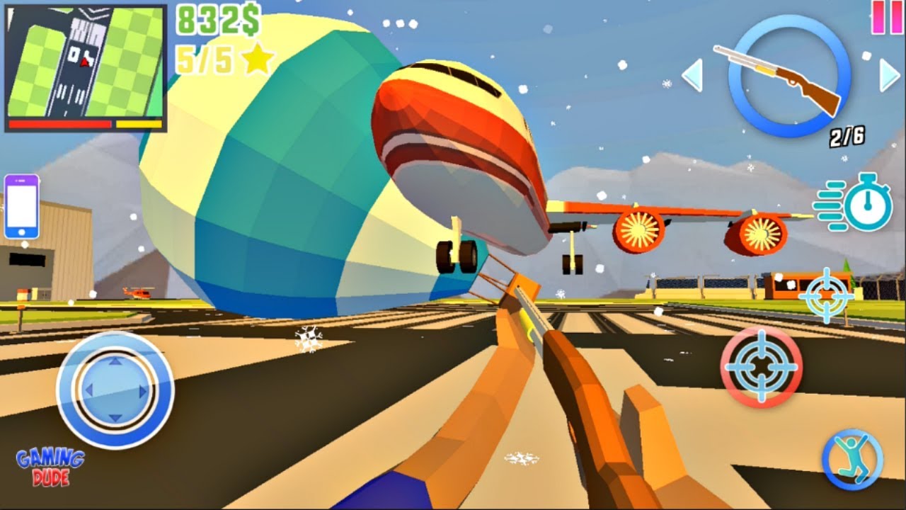 Dude Theft Wars: Open World Sandbox Simulator BETA - Air Balloon Airport | Android Gameplay HD