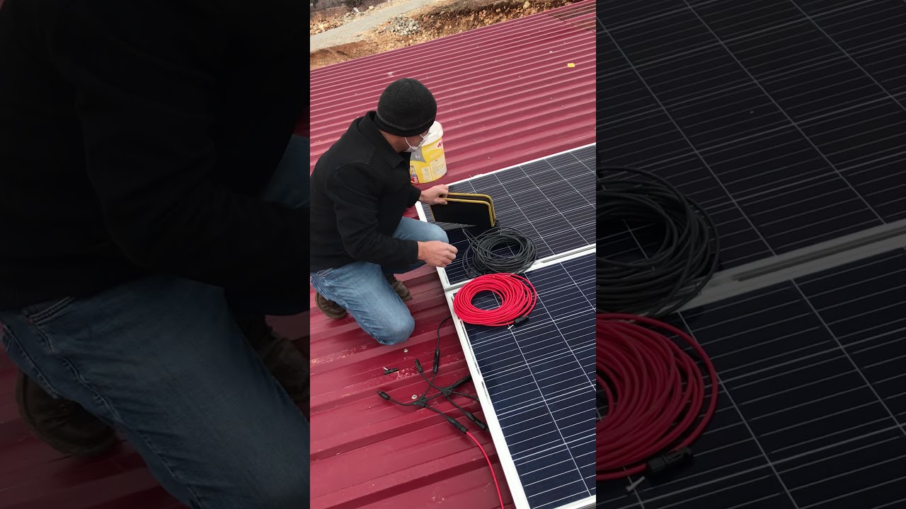 Güneş paneli bağlantısı solar kablo konnektör çakma işlemi