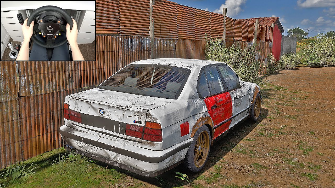 Rebuilding BMW M5 E34 - Forza Horizon 5 (Steering Wheel + Shifter) Gameplay