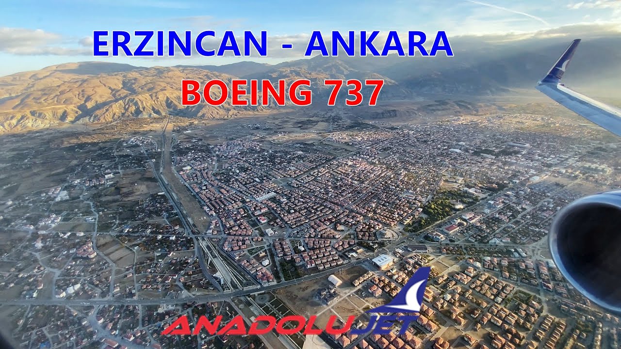 4K Anadolujet Erzincan Ankara Full Flight Boeing 737