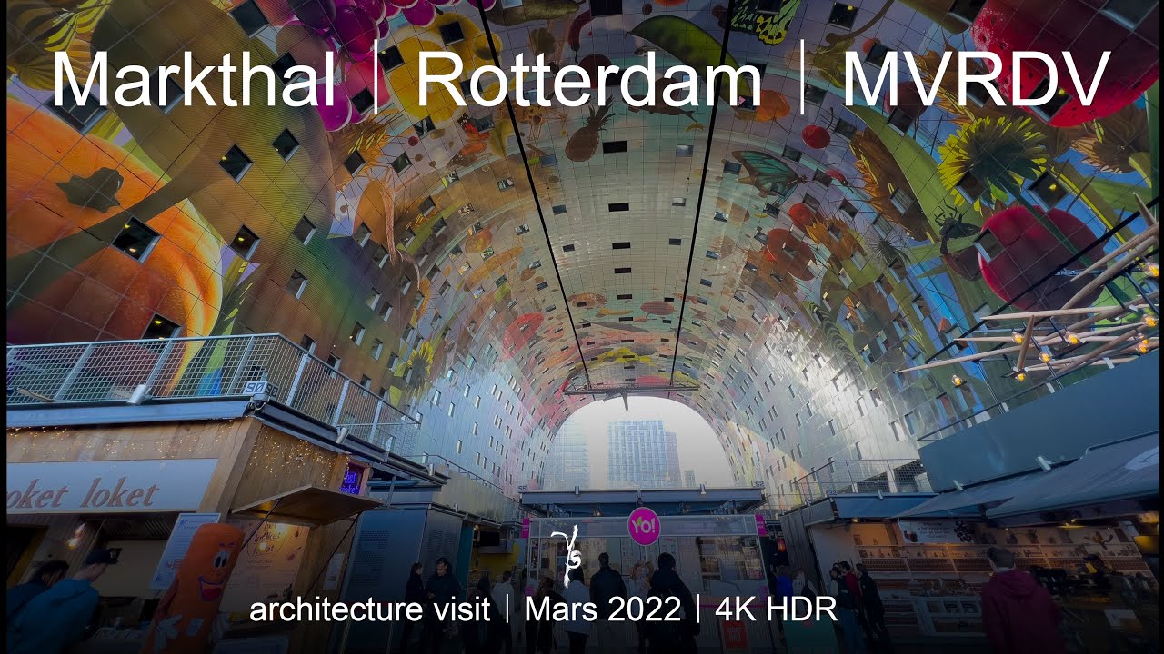 Markthal | Rotterdam | MVRDV | Modern architecture tour - walking tour | 4K HDR
