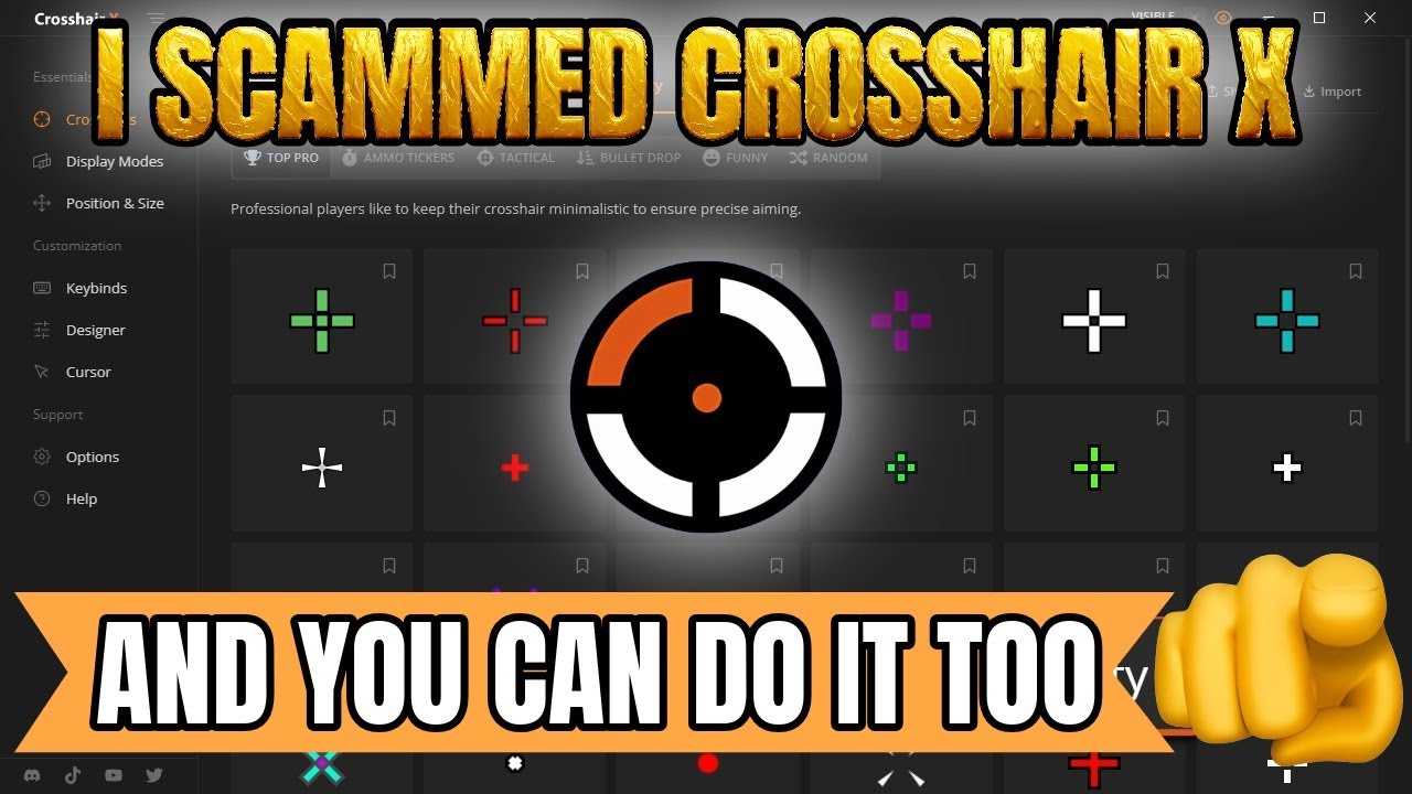 I SCAMMED CROSSHAIR X (And You Can Too)🫵