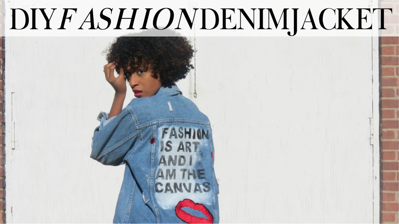 How to Embroider and Paint Denim | DIY Denim Jacket | Kelsley Nicole