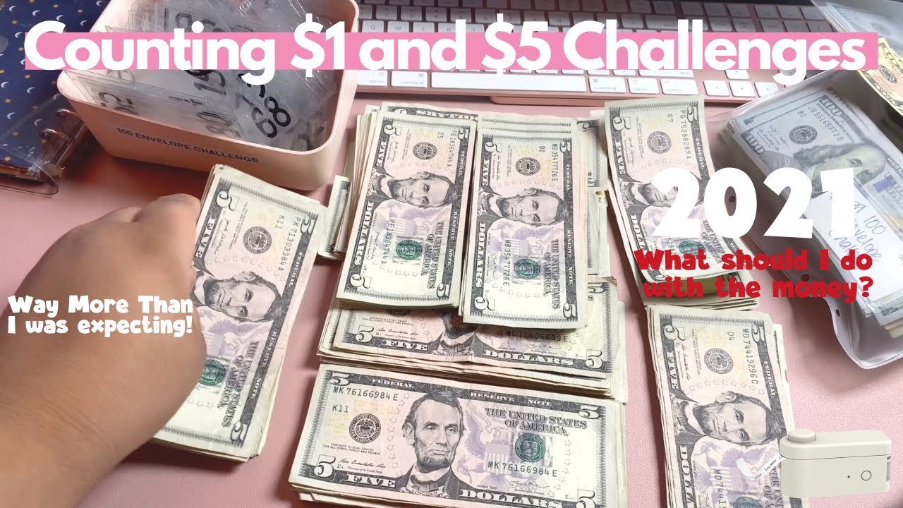 Counting My $1 and $5 Savings Challenges | Ohmyfro Budgets | Baddies and Budgets