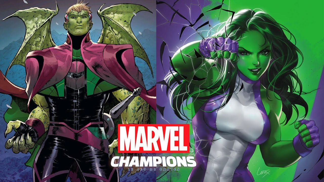 Marvel champions: hulkling  préconstruit vs miss hulk (leader)