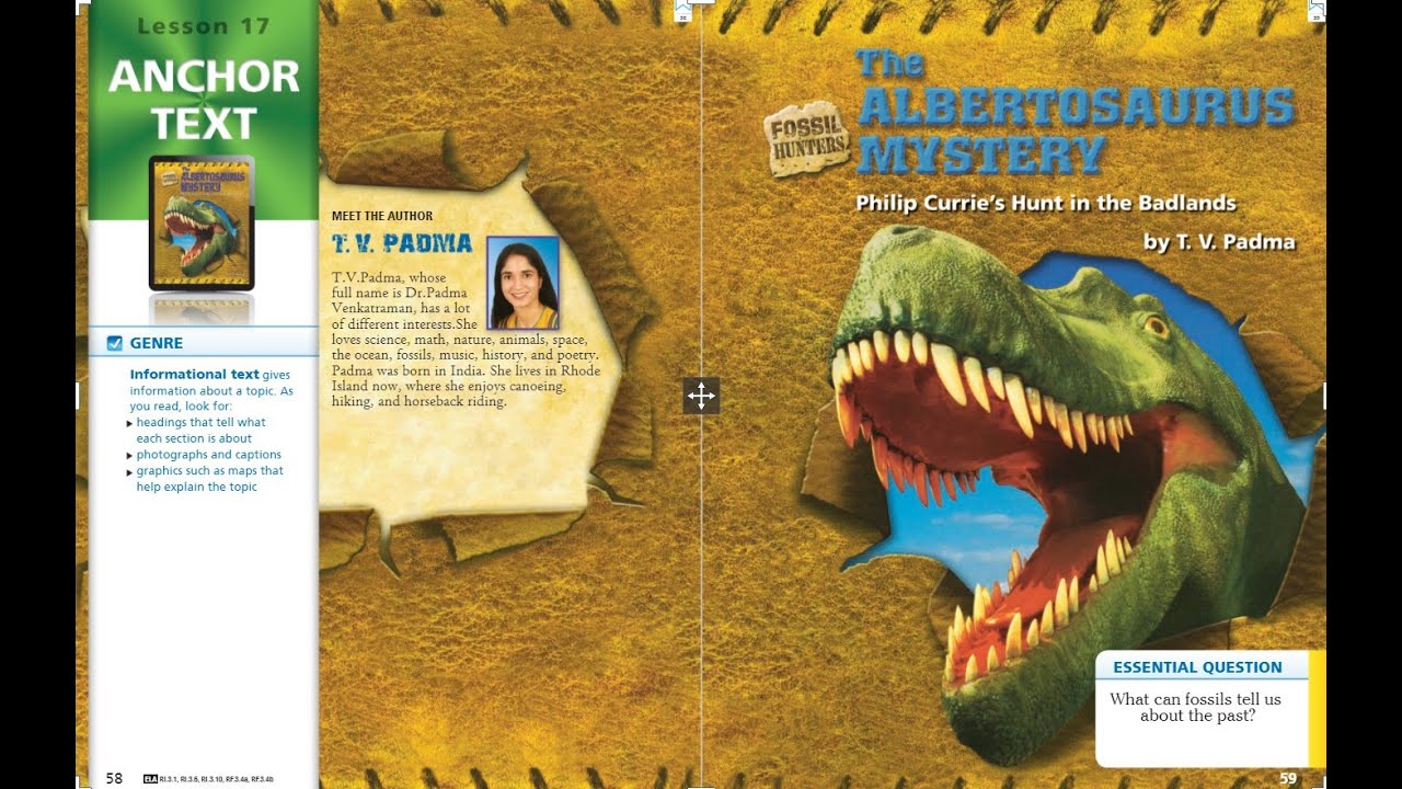 Journeys Lesson 17 for Third Grade: The Albertosaurus Mystery