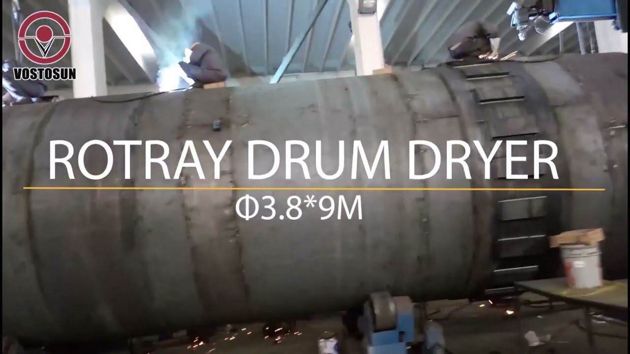 Rotary Drum Dryer for Fine Powder Machine Plant for River Sand Drying